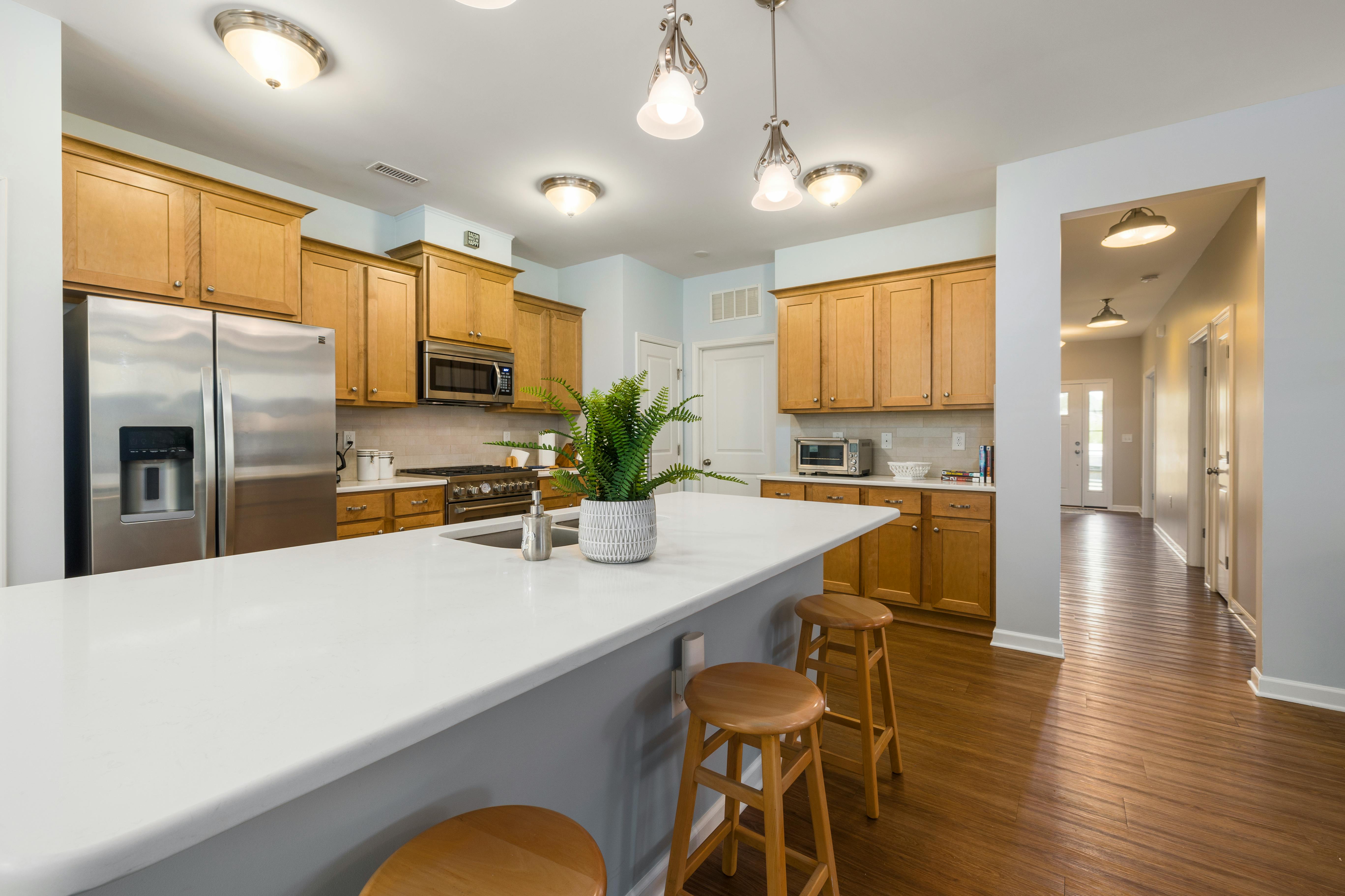 Modern kitchen lighting fixtures showcasing 2026 design trends