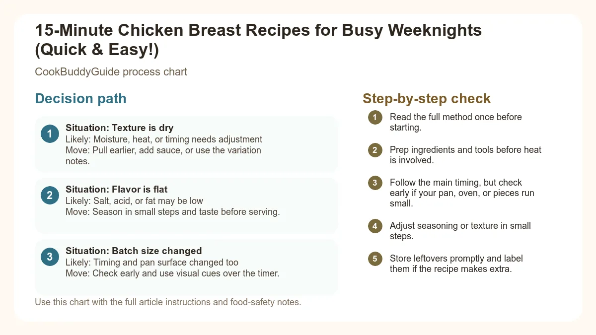 Process chart for 15-Minute Chicken Breast Recipes for Busy Weeknights (Quick & Easy!)