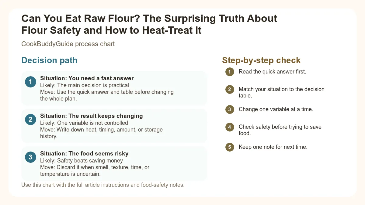 Process chart for Can You Eat Raw Flour? The Surprising Truth About Flour Safety and How to Heat-Treat It