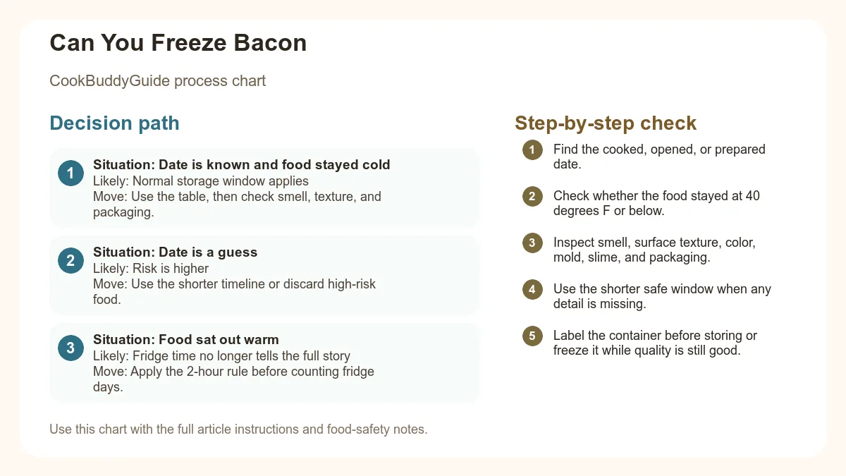 Process chart for Can You Freeze Bacon