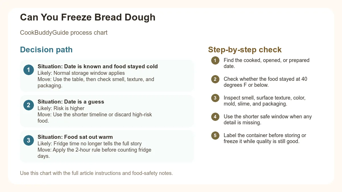 Process chart for Can You Freeze Bread Dough