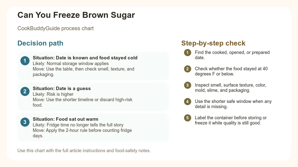 Process chart for Can You Freeze Brown Sugar