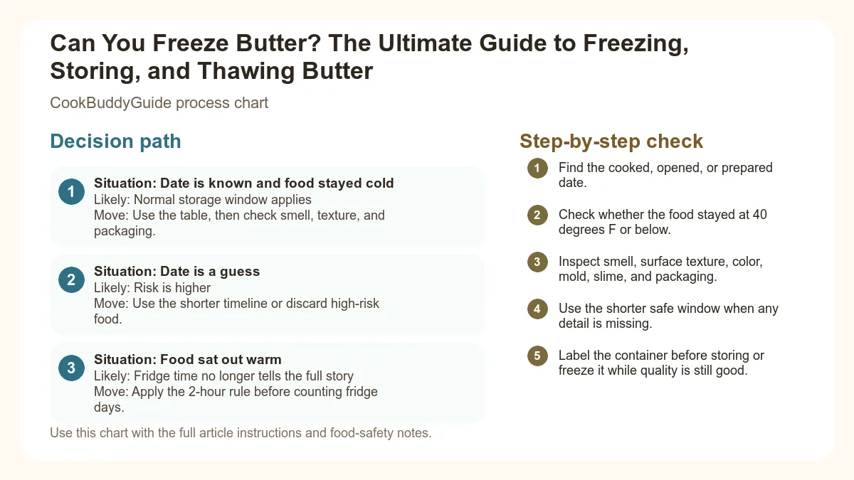 Process chart for Can You Freeze Butter? The Ultimate Guide to Freezing, Storing, and Thawing Butter