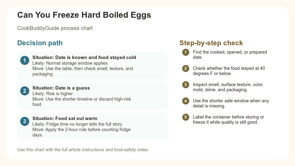 Process chart for Can You Freeze Hard Boiled Eggs