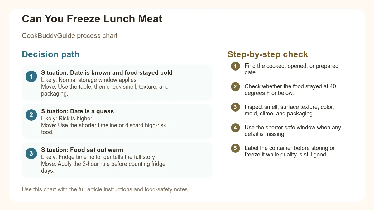 Process chart for Can You Freeze Lunch Meat