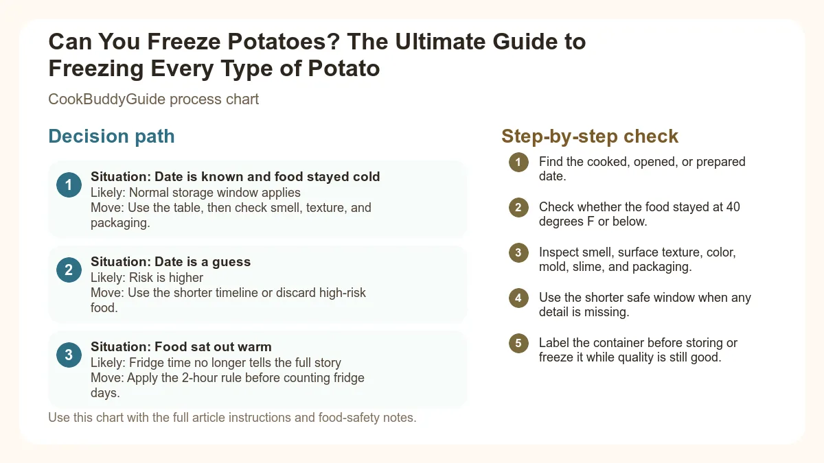 Process chart for Can You Freeze Potatoes? The Ultimate Guide to Freezing Every Type of Potato