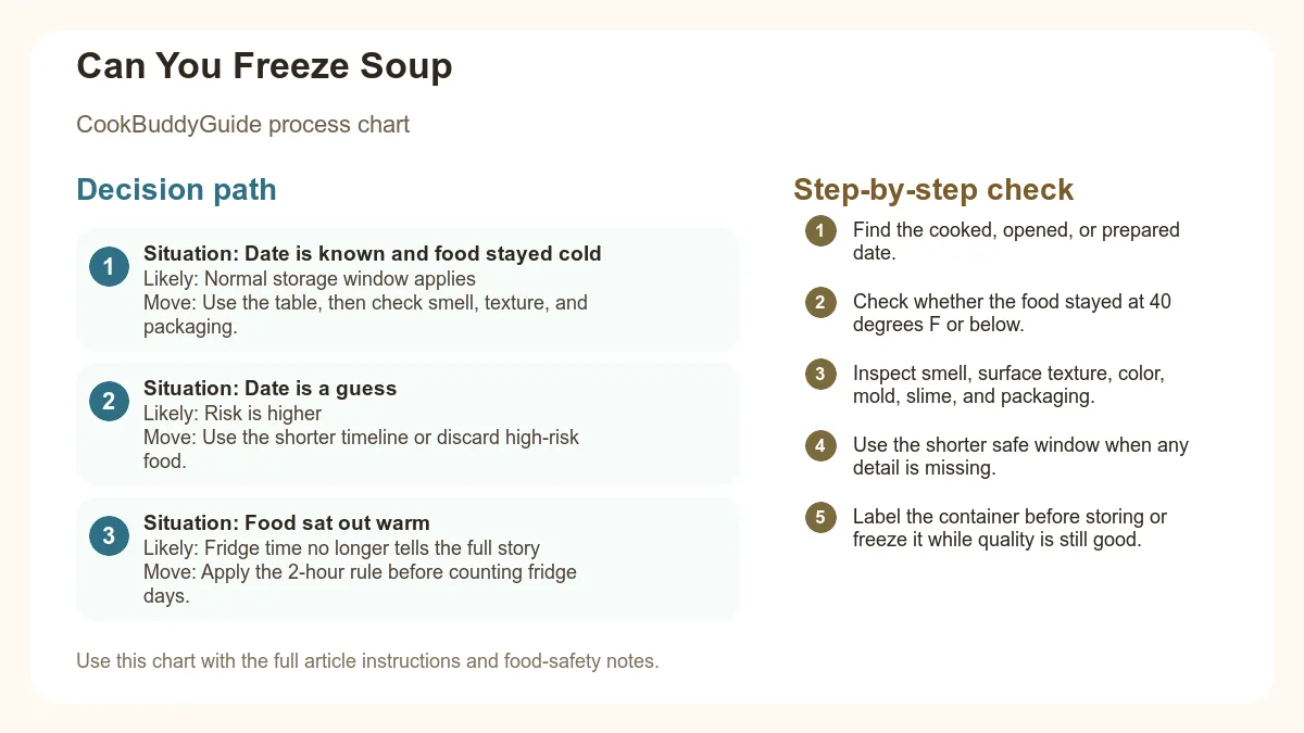 Process chart for Can You Freeze Soup