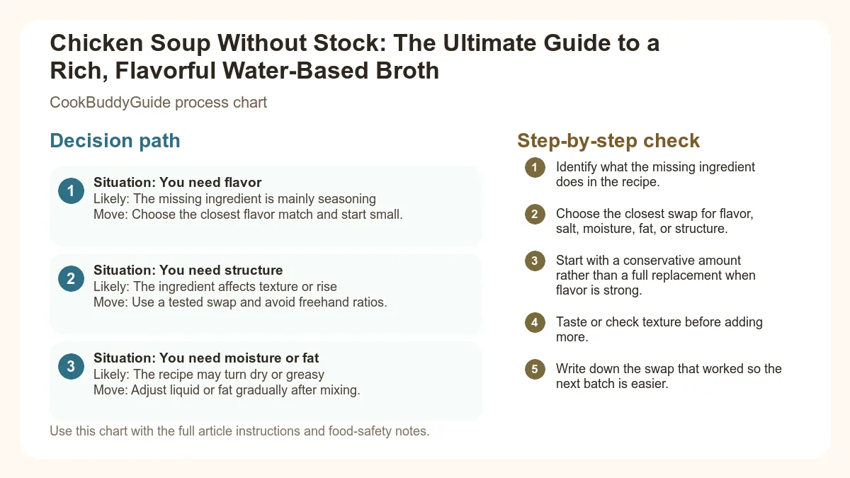 Process chart for Chicken Soup Without Stock: The Ultimate Guide to a Rich, Flavorful Water-Based Broth