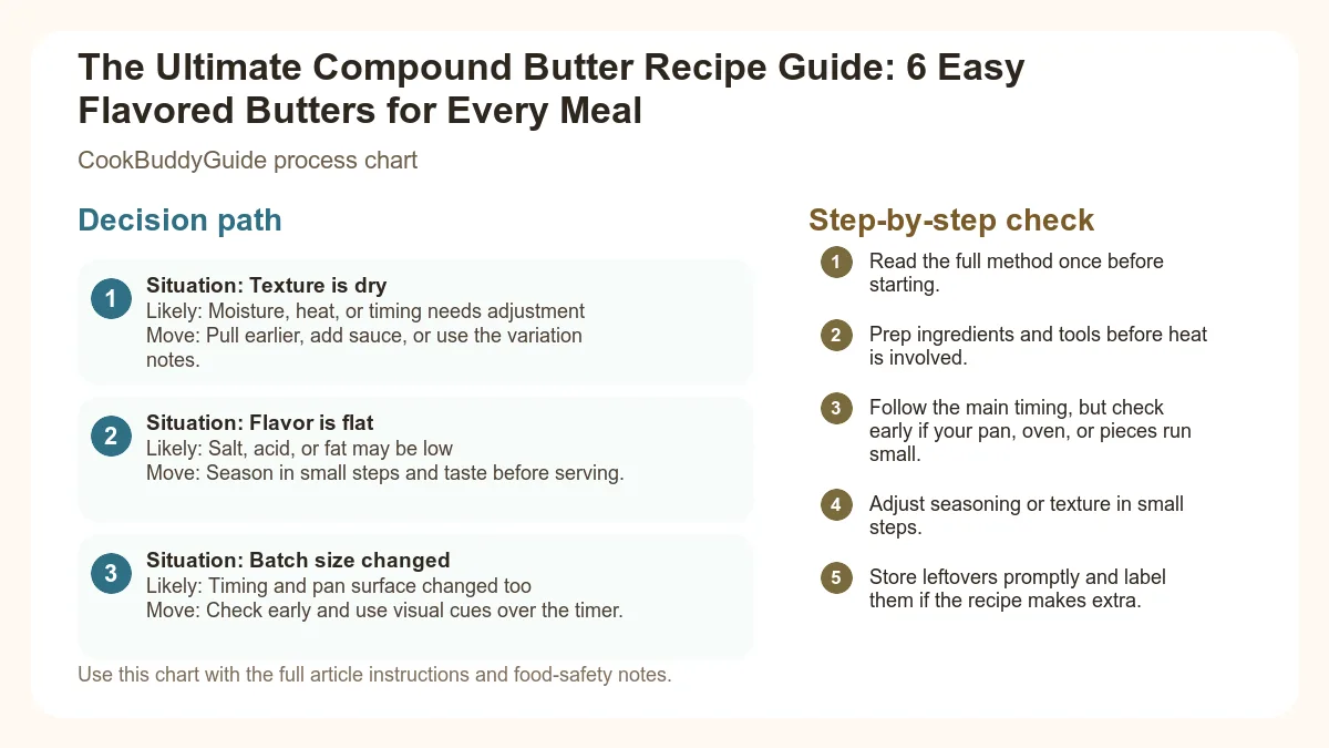 Process chart for The Ultimate Compound Butter Recipe Guide: 6 Easy Flavored Butters for Every Meal
