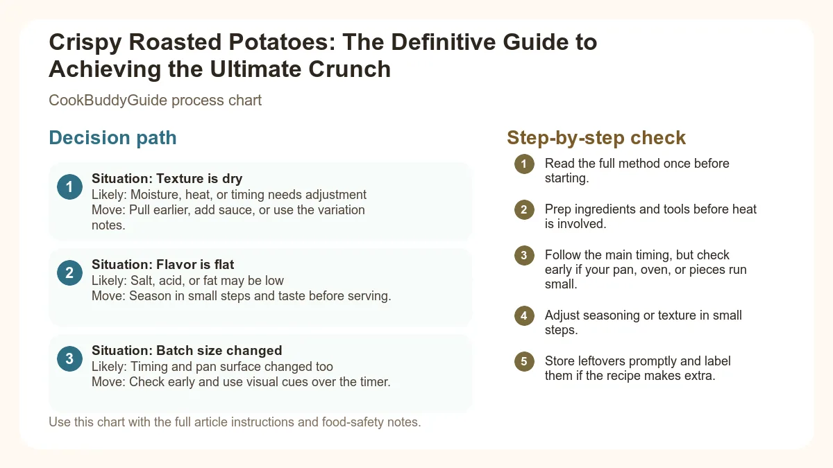 Process chart for Crispy Roasted Potatoes: The Definitive Guide to Achieving the Ultimate Crunch