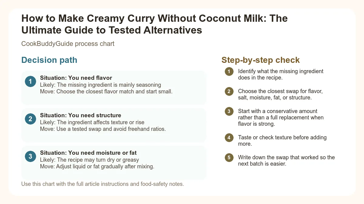 Process chart for How to Make Creamy Curry Without Coconut Milk: The Ultimate Guide to Tested Alternatives