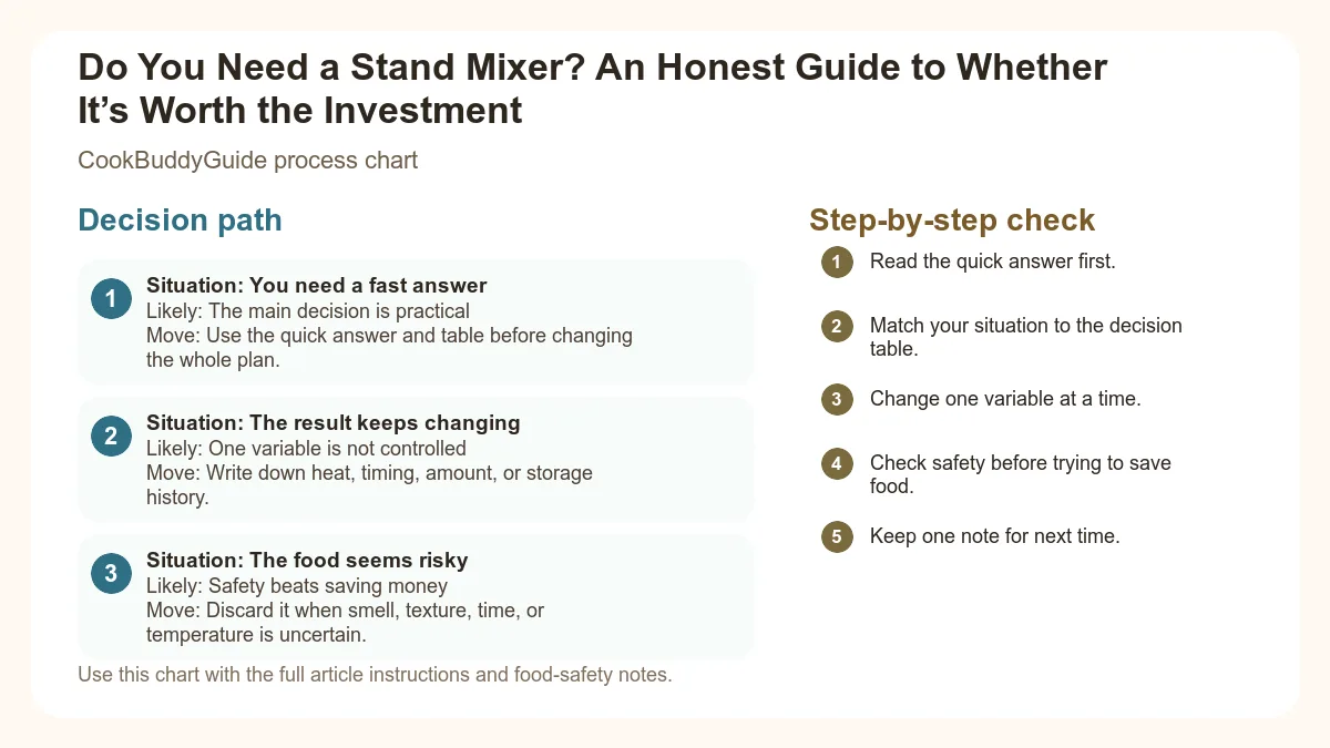Process chart for Do You Need a Stand Mixer? An Honest Guide to Whether It’s Worth the Investment