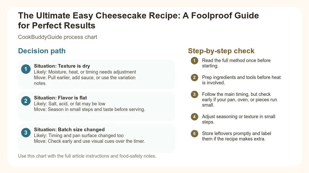 Process chart for The Ultimate Easy Cheesecake Recipe: A Foolproof Guide for Perfect Results