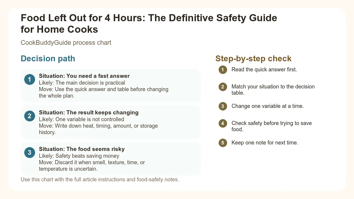 Process chart for Food Left Out for 4 Hours: The Definitive Safety Guide for Home Cooks