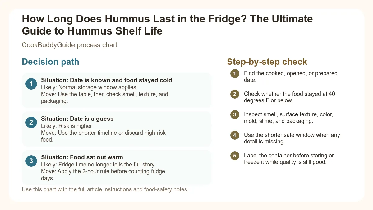 Process chart for How Long Does Hummus Last in the Fridge? The Ultimate Guide to Hummus Shelf Life