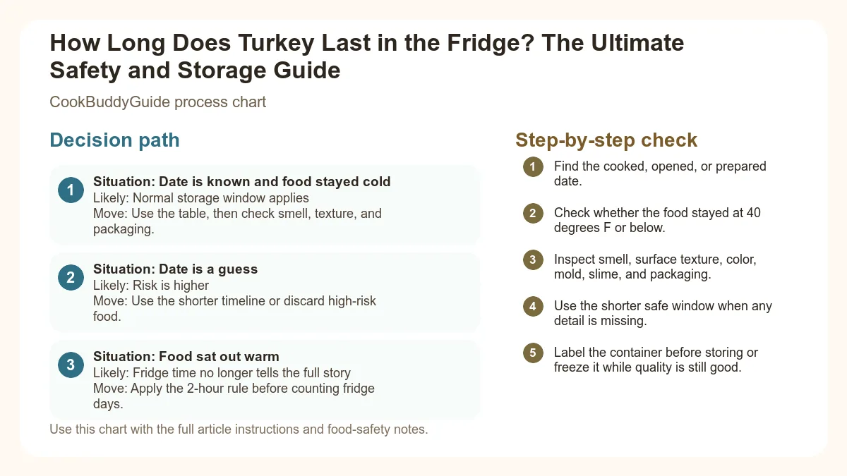 Process chart for How Long Does Turkey Last in the Fridge? The Ultimate Safety and Storage Guide
