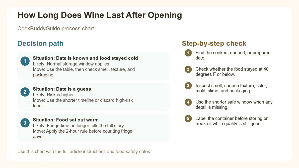Process chart for How Long Does Wine Last After Opening