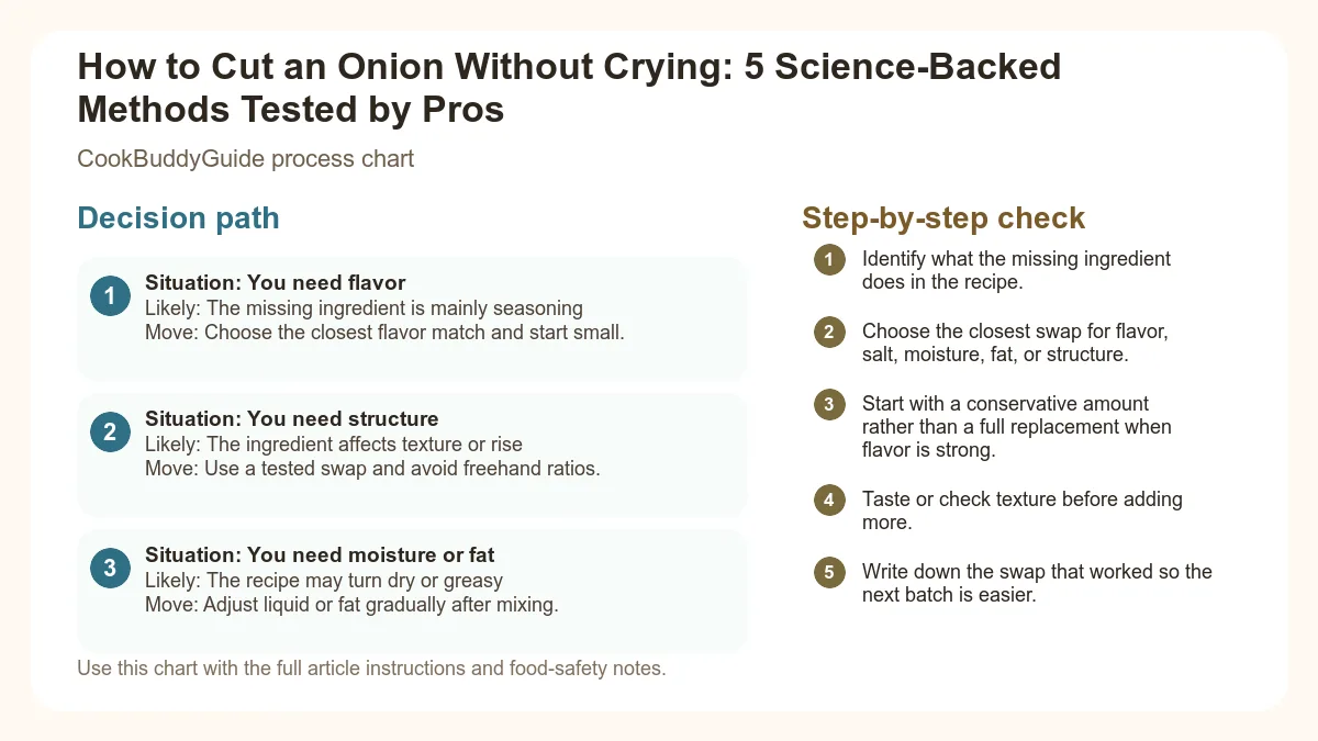 Process chart for How to Cut an Onion Without Crying: 5 Science-Backed Methods Tested by Pros