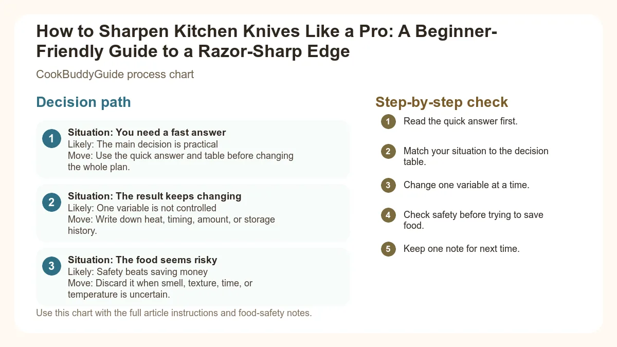 Process chart for How to Sharpen Kitchen Knives Like a Pro: A Beginner-Friendly Guide to a Razor-Sharp Edge