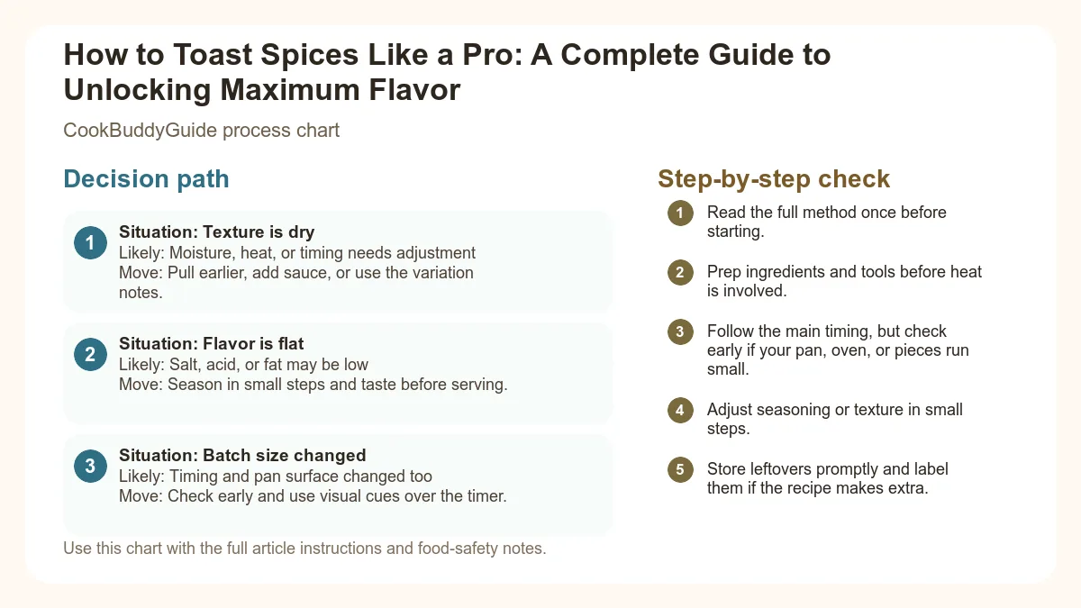 Process chart for How to Toast Spices Like a Pro: A Complete Guide to Unlocking Maximum Flavor