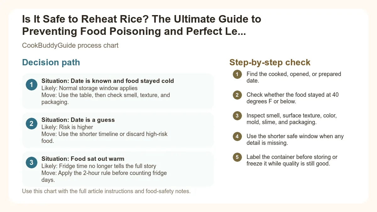 Process chart for Is It Safe to Reheat Rice? The Ultimate Guide to Preventing Food Poisoning and Perfect Leftovers