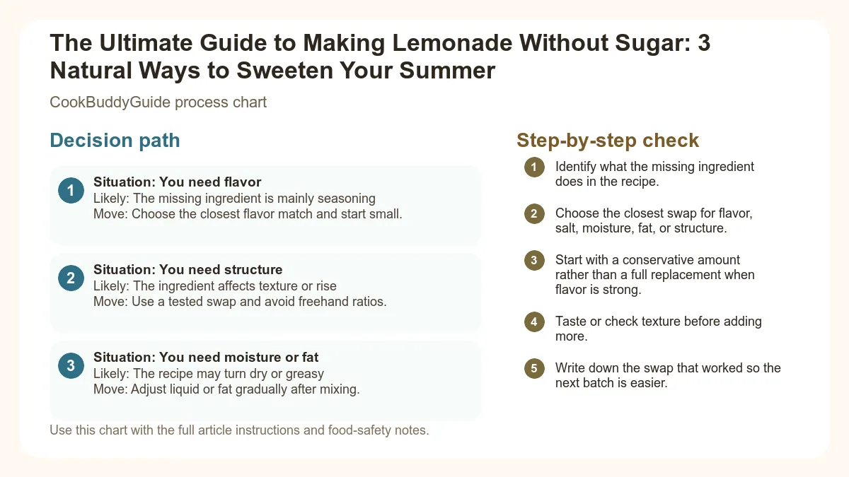 Process chart for The Ultimate Guide to Making Lemonade Without Sugar: 3 Natural Ways to Sweeten Your Summer