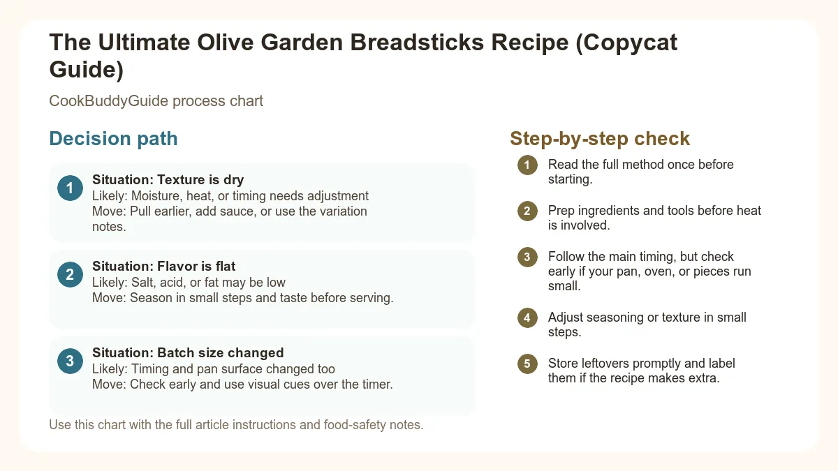 Process chart for The Ultimate Olive Garden Breadsticks Recipe (Copycat Guide)