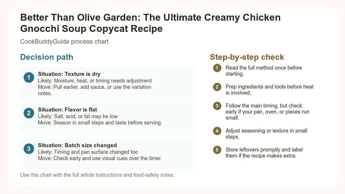 Process chart for Better Than Olive Garden: The Ultimate Creamy Chicken Gnocchi Soup Copycat Recipe