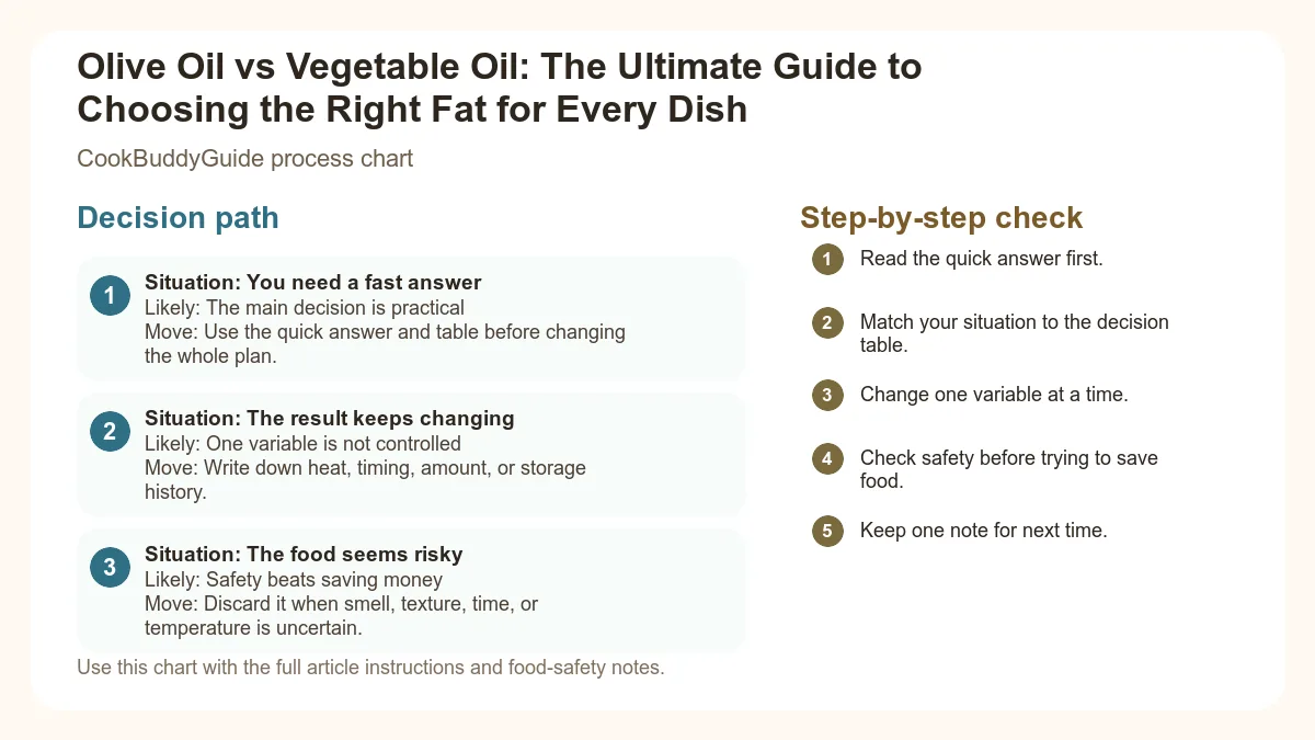 Process chart for Olive Oil vs Vegetable Oil: The Ultimate Guide to Choosing the Right Fat for Every Dish