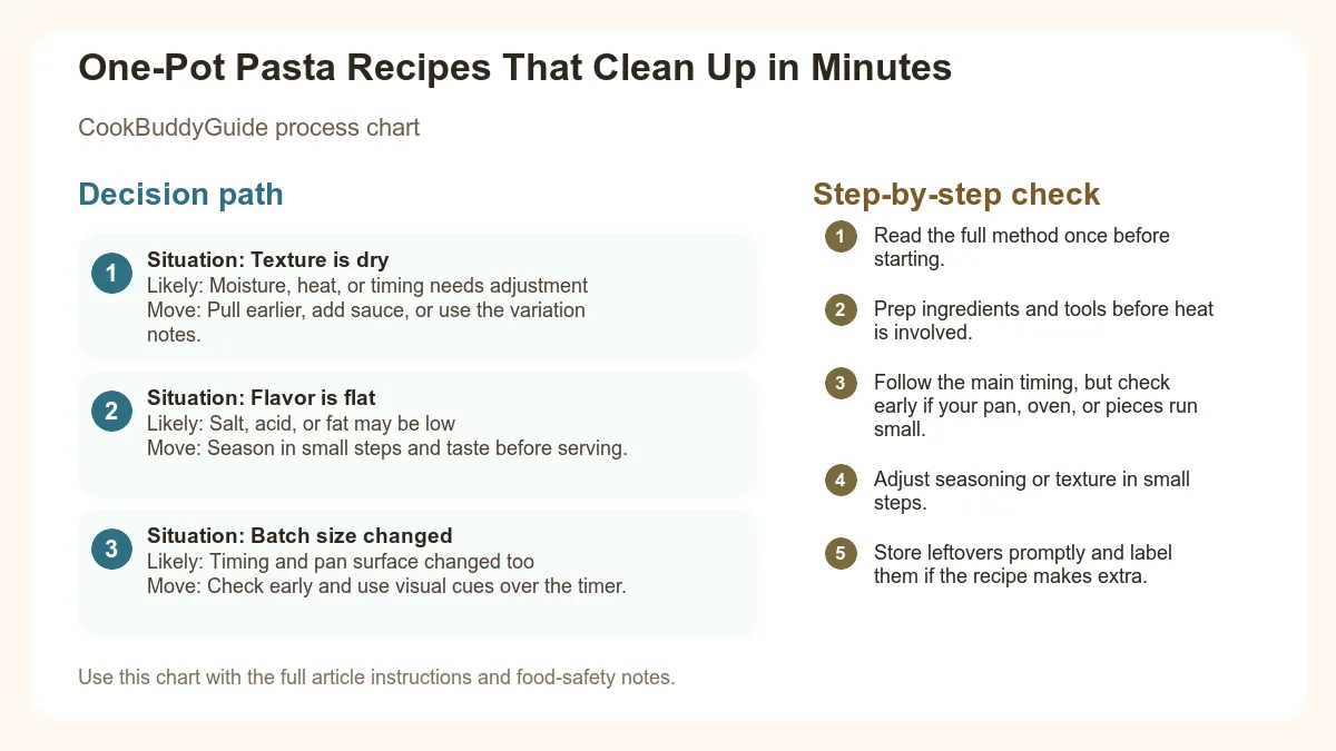 Process chart for One-Pot Pasta Recipes That Clean Up in Minutes