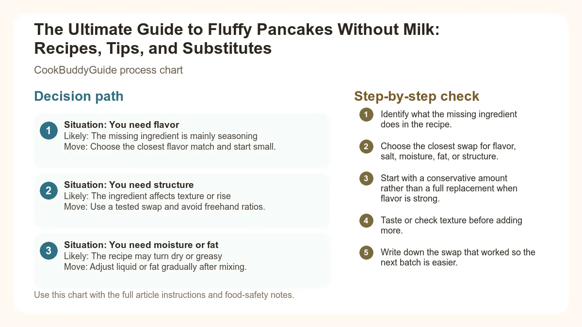 Process chart for The Ultimate Guide to Fluffy Pancakes Without Milk: Recipes, Tips, and Substitutes