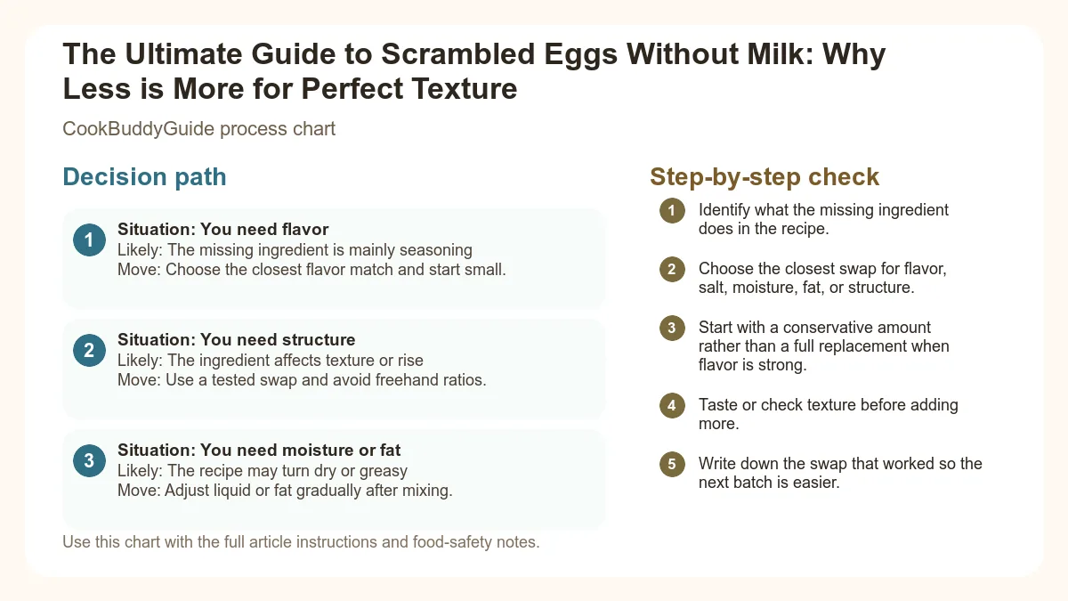 Process chart for The Ultimate Guide to Scrambled Eggs Without Milk: Why Less is More for Perfect Texture