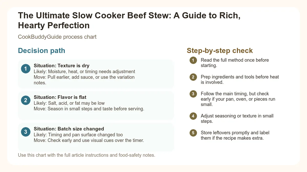 Process chart for The Ultimate Slow Cooker Beef Stew: A Guide to Rich, Hearty Perfection