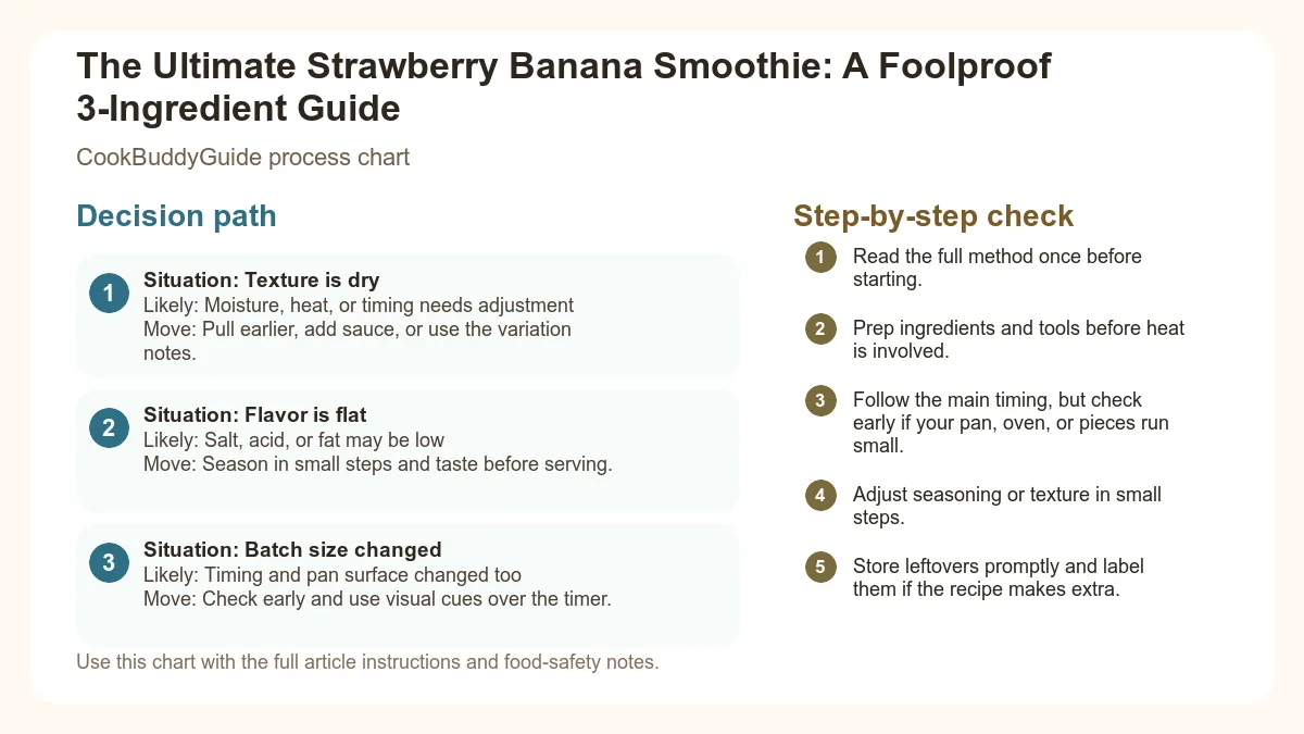 Process chart for The Ultimate Strawberry Banana Smoothie: A Foolproof 3-Ingredient Guide