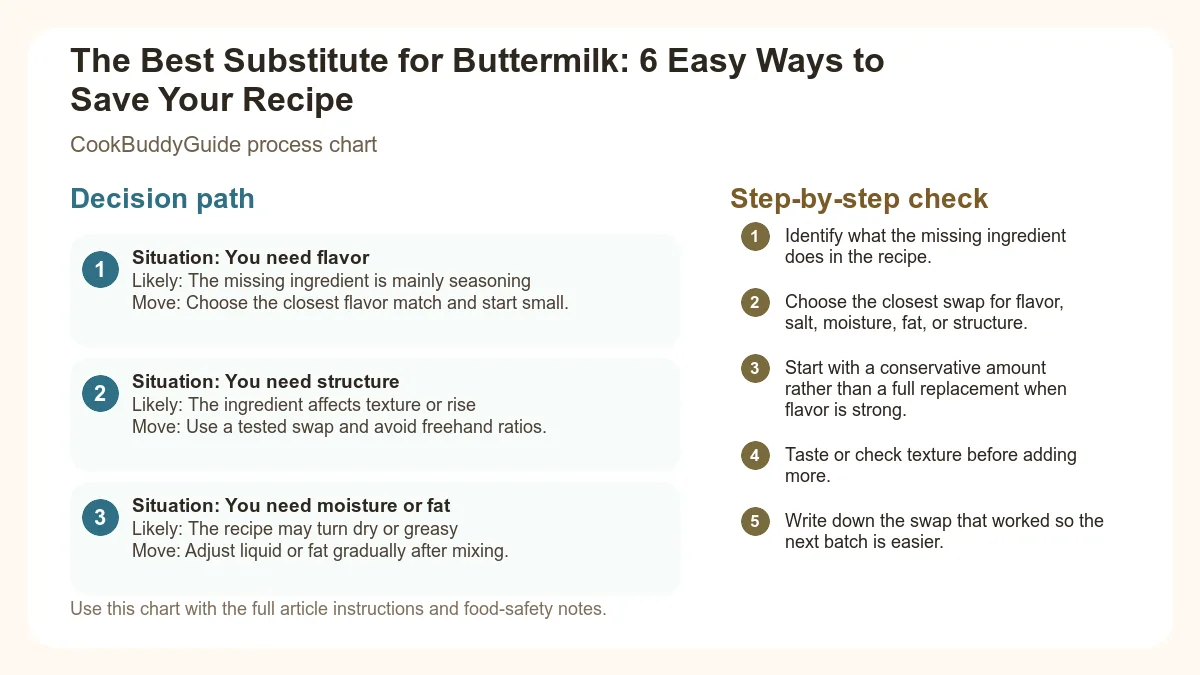 Process chart for The Best Substitute for Buttermilk: 6 Easy Ways to Save Your Recipe