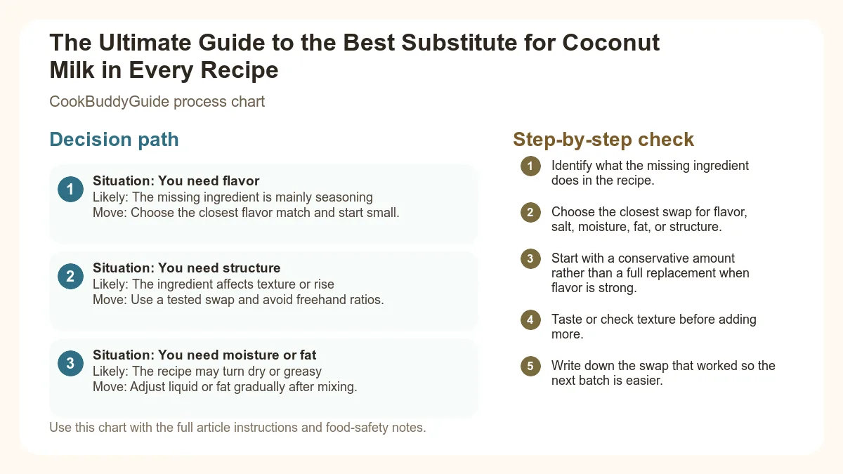 Process chart for The Ultimate Guide to the Best Substitute for Coconut Milk in Every Recipe