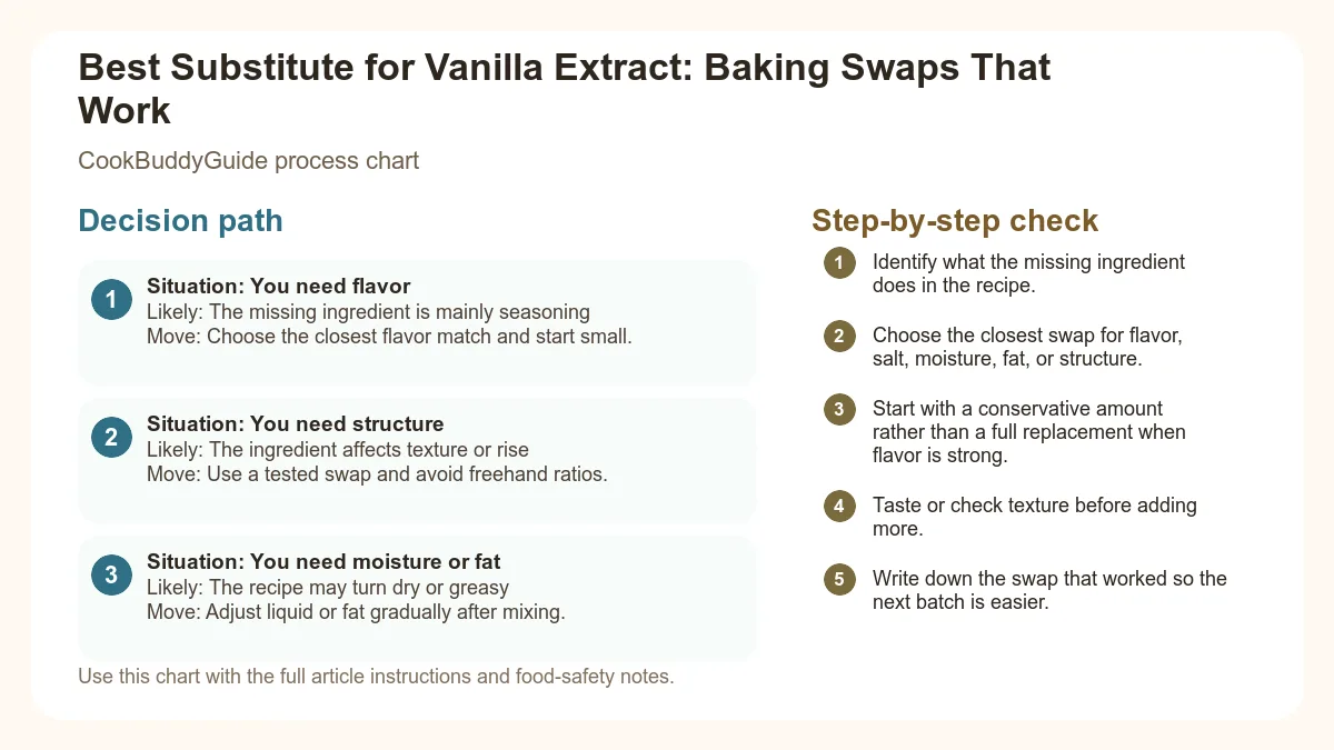 Process chart for Best Substitute for Vanilla Extract: Baking Swaps That Work