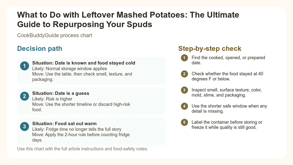 Process chart for What to Do with Leftover Mashed Potatoes: The Ultimate Guide to Repurposing Your Spuds