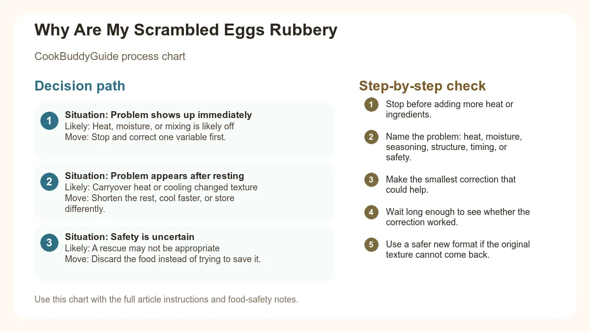 Process chart for Why Are My Scrambled Eggs Rubbery