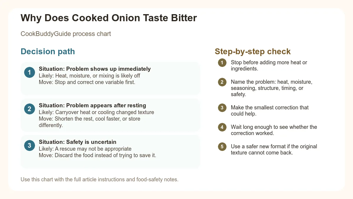 Process chart for Why Does Cooked Onion Taste Bitter
