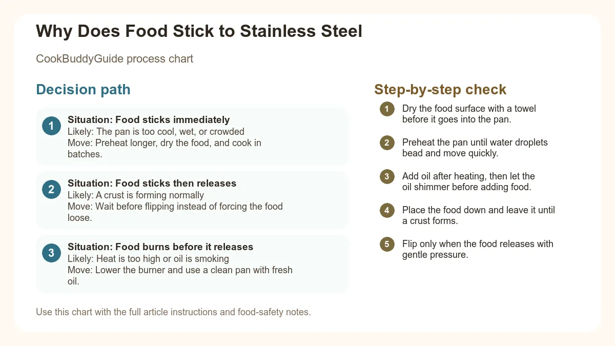 Process chart for Why Does Food Stick to Stainless Steel