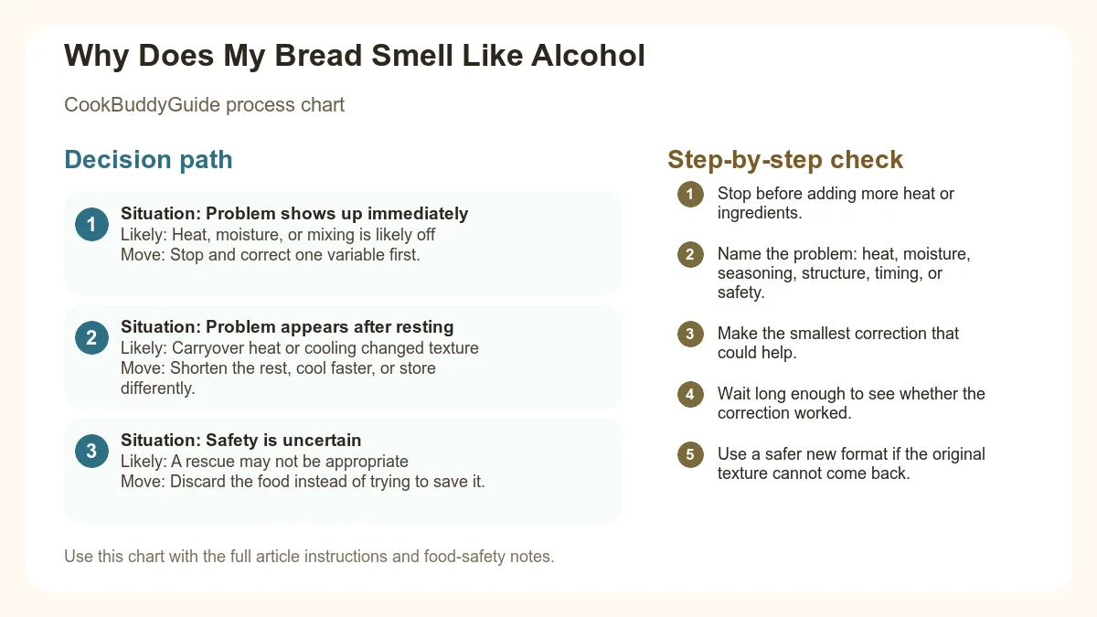 Process chart for Why Does My Bread Smell Like Alcohol