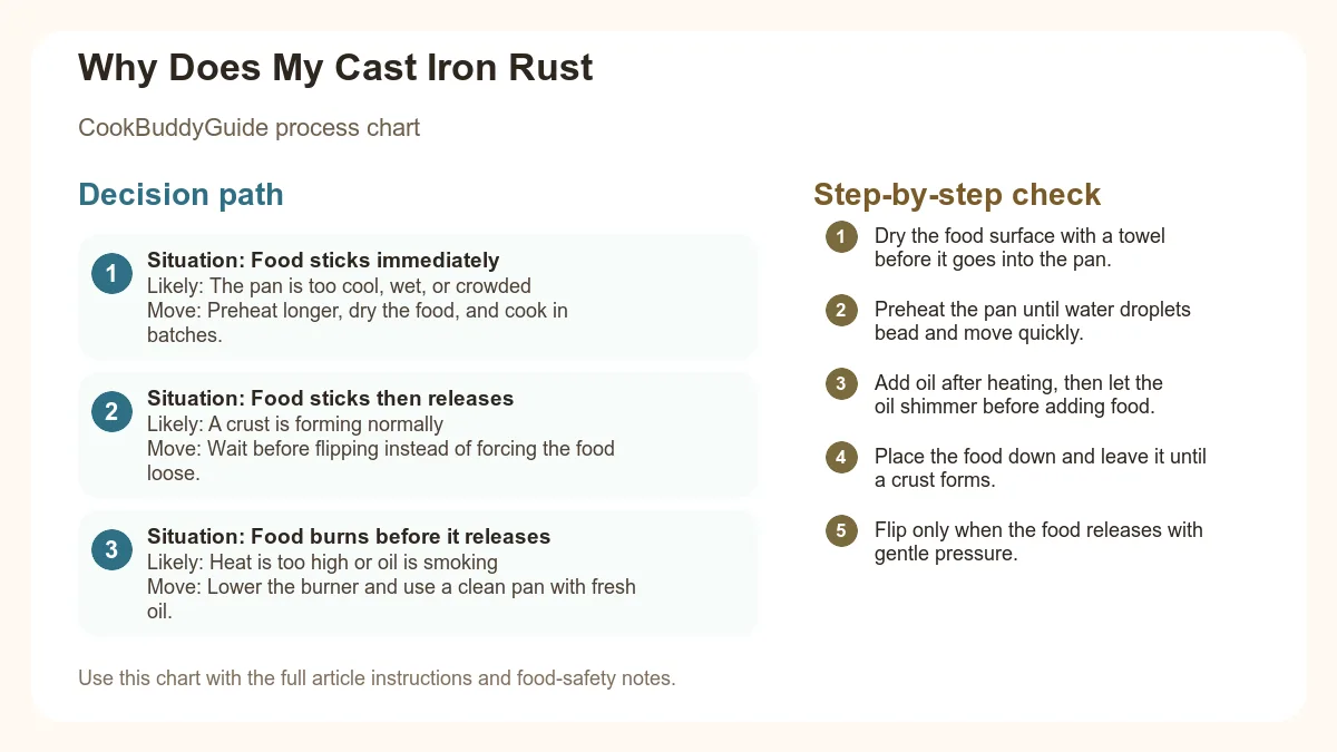 Process chart for Why Does My Cast Iron Rust