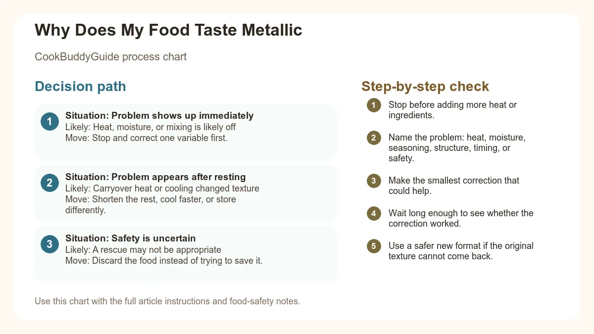 Process chart for Why Does My Food Taste Metallic