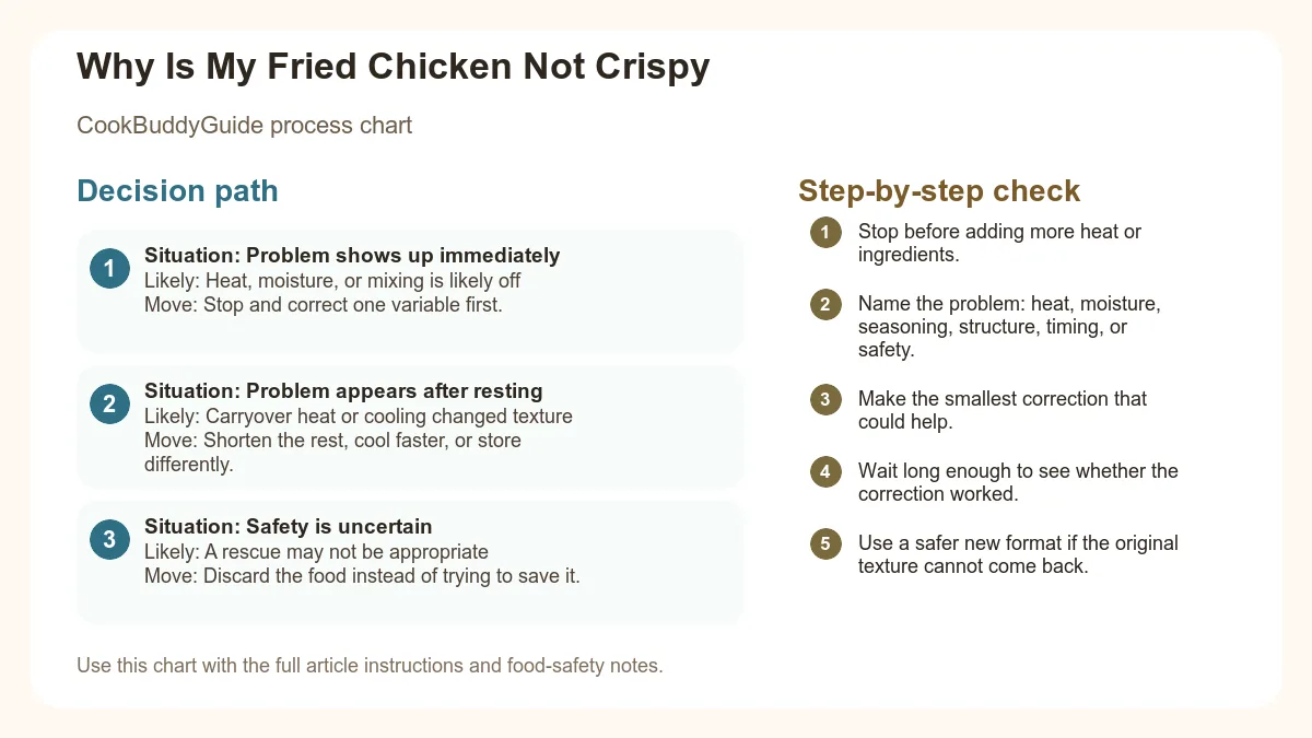 Process chart for Why Is My Fried Chicken Not Crispy